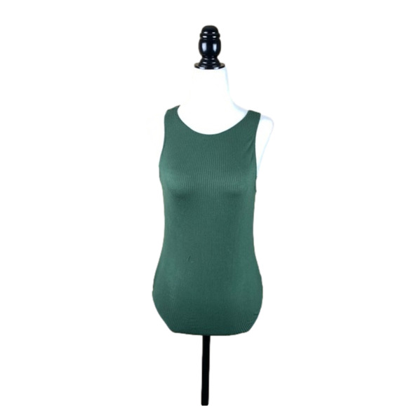 INTIMATELY Free People Green Ribbed Bodysuit Teddy - Picture 1 of 10